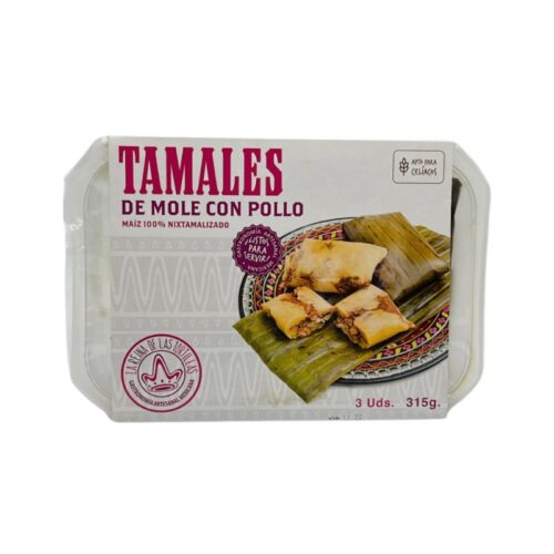 Tamales med mole con pollo - kylling med mole